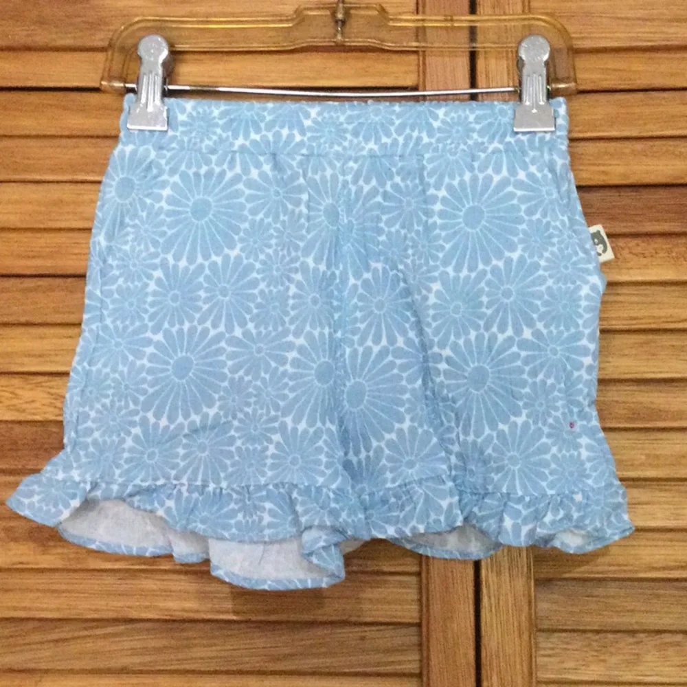 Rabbit +Bear Organic Blue Floral Kids Matching Set with sunglasses - Picture 6 of 9